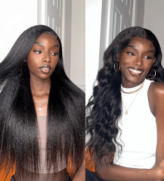 13x4 Pre-Max Pre-Cut Transparent/HD Lace Front Kinky Straight Pre-Everything Wig