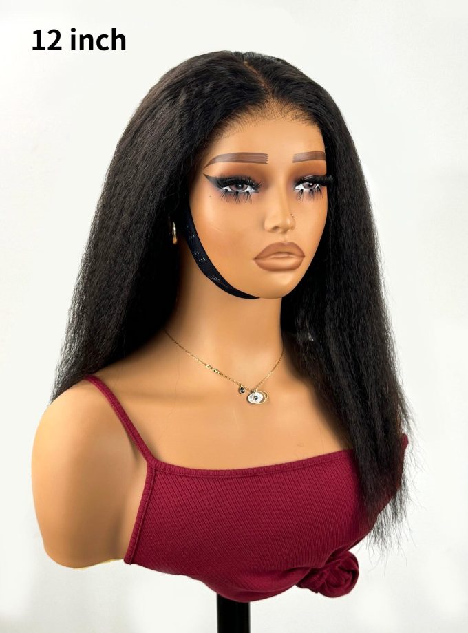 13x4 Pre-Max Pre-Cut Transparent/HD Lace Front Kinky Straight Pre-Everything Wig