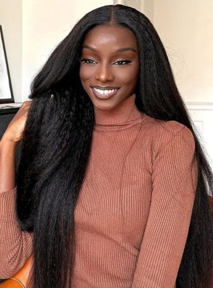 13x4 Pre-Max Pre-Cut Transparent/HD Lace Front Kinky Straight Pre-Everything Wig