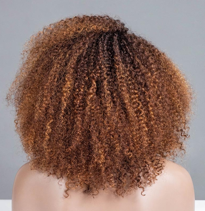 3 IN 1 HALF WIG Amber Flow Curly Side Part Pre-Styled Half Wig Flip Over Draw-strings Wig