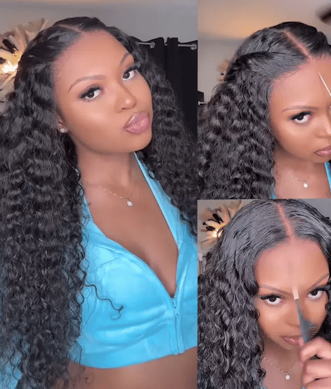 13x4 Pre-Max Pre-Cut Transparent/HD Lace Front Water Wave Pre-Everything Wig