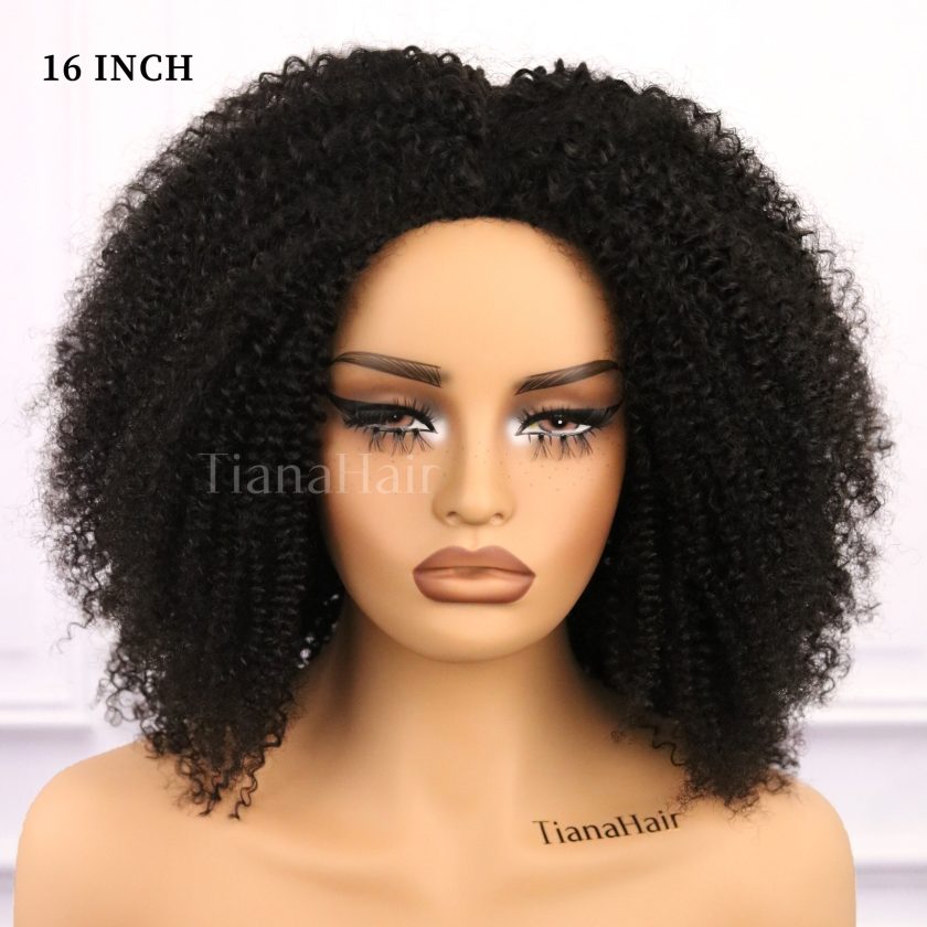 3 IN 1 HALF WIG Afro Curly Half Wig Seamless Flip Over Wig - Image 6
