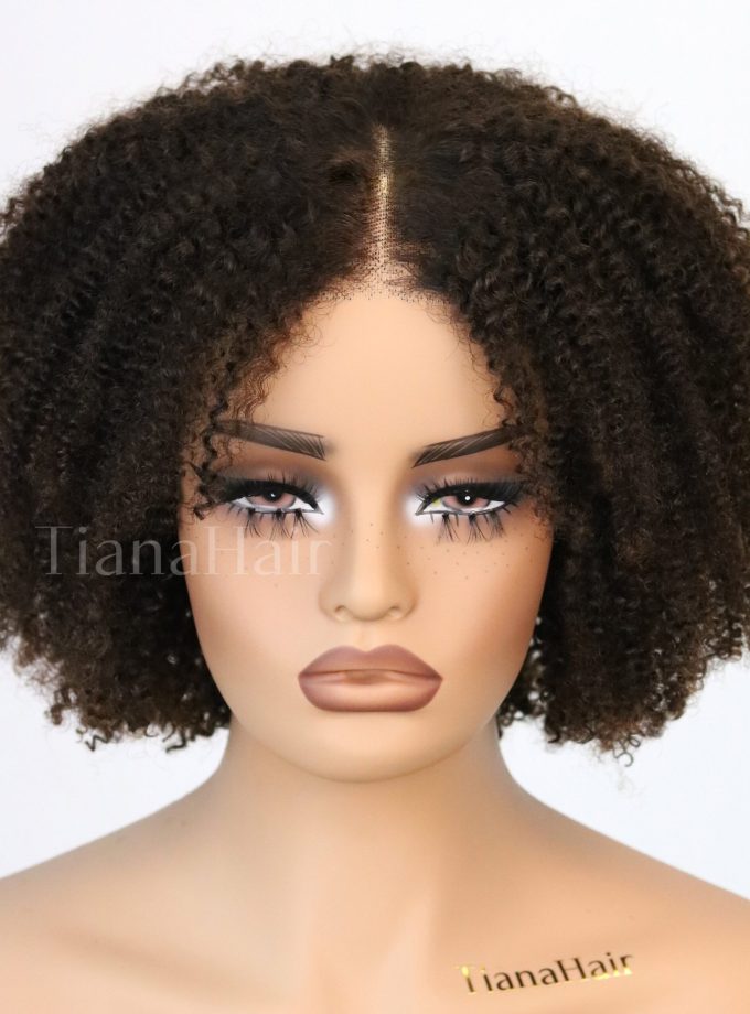 4x4 Lace Afro Curly Brown Sugar Layers Pre-Everyhthing Wear Go Glueless Bob Wig