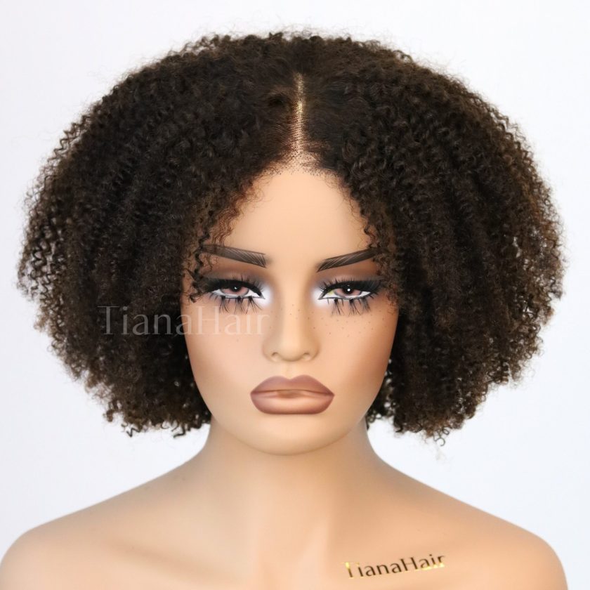 4x4 Lace Afro Curly Brown Sugar Layers Pre-Everyhthing Wear Go Glueless Bob Wig - Image 2
