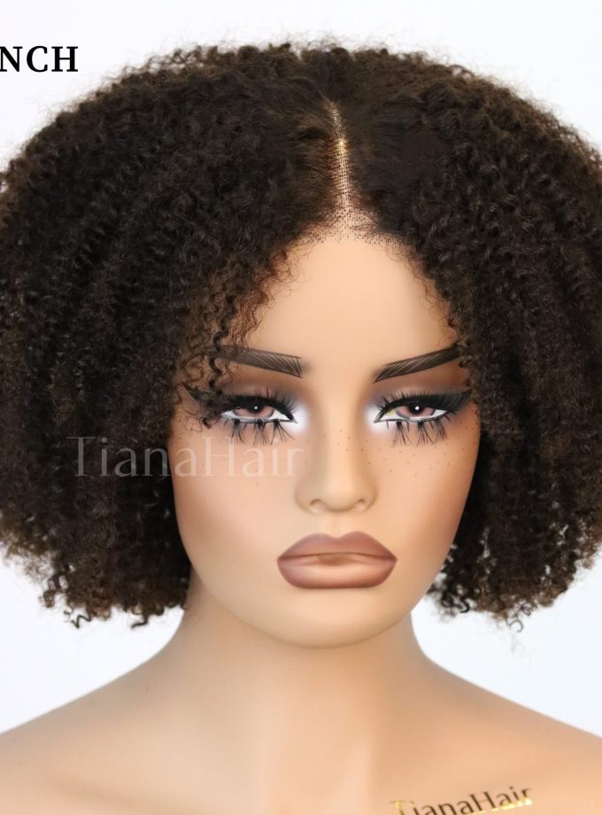 4x4 Lace Afro Curly Brown Sugar Layers Pre-Everyhthing Wear Go Glueless Bob Wig