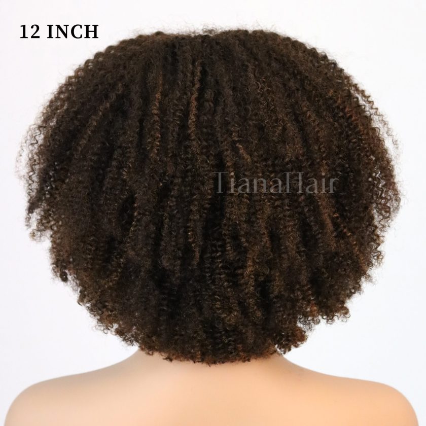 4x4 Lace Afro Curly Brown Sugar Layers Pre-Everyhthing Wear Go Glueless Bob Wig - Image 6