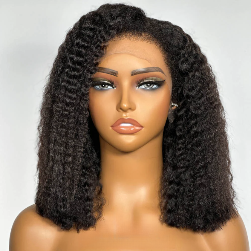 13x4 Lace  Flowy Bohemian Curly Hair With Kinky Edges Wig - Image 2