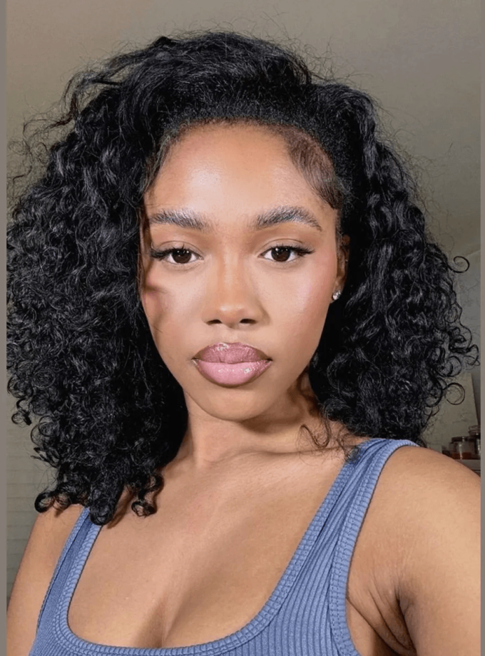 3 IN 1 HALF WIG Water Wave Half Wig Seamless Flip Over Wig