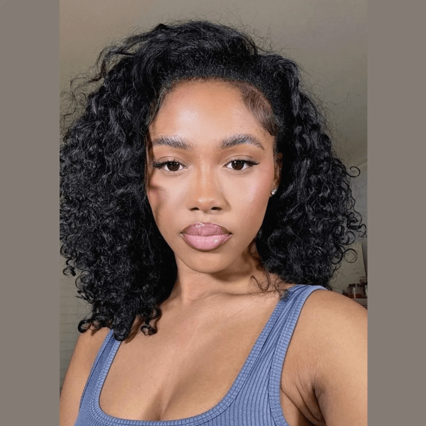 3 IN 1 HALF WIG Water Wave Half Wig Seamless Flip Over Wig - Image 2