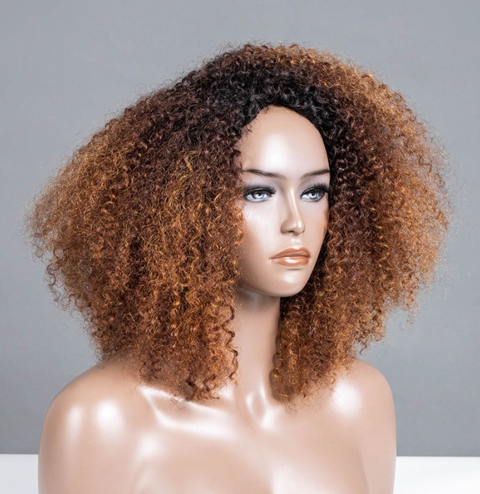 3 IN 1 HALF WIG Amber Flow Curly Side Part Pre-Styled Half Wig Flip Over Draw-strings Wig