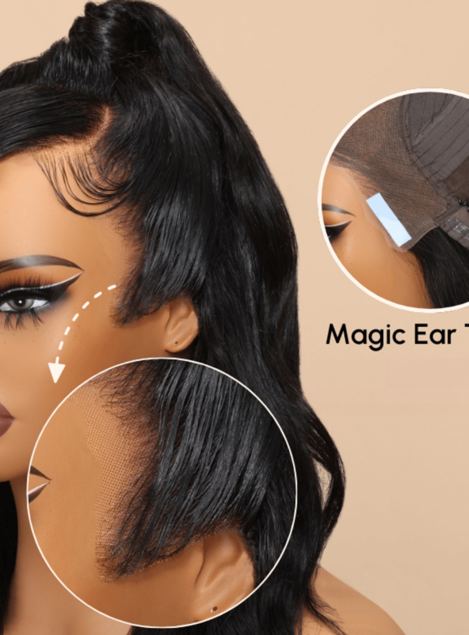 13x4 Lace  Flowy Bohemian Curly Hair With Kinky Edges Wig