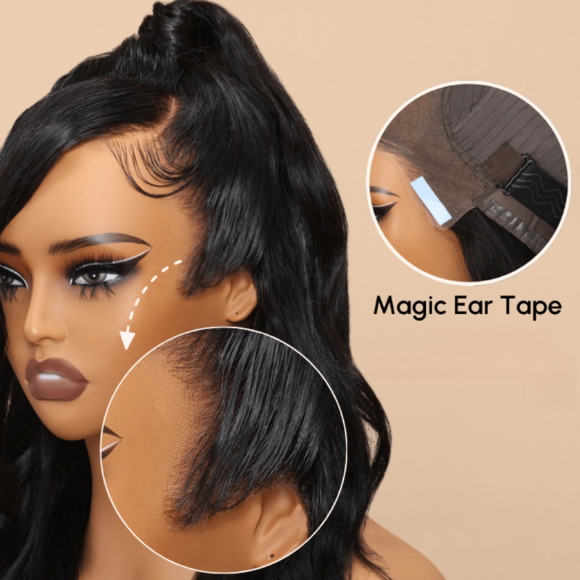 13x4 Lace Blonde Highlight Kinky Straight With 4C Kinky Edges Wig - Image 8