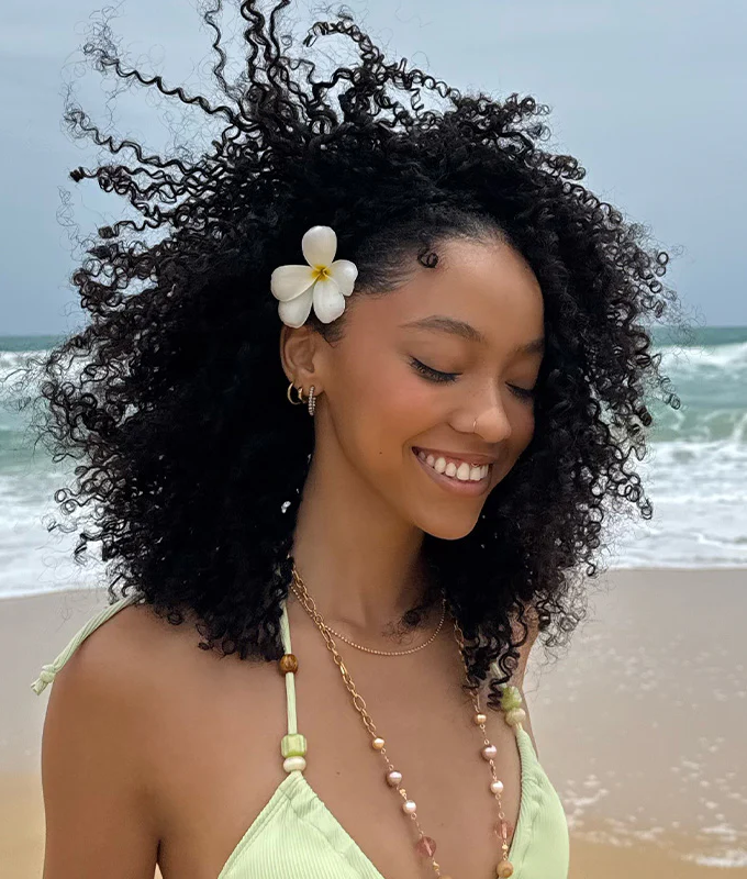 3 IN 1 HALF WIG Layer Cut Kinky Curly Half Wig Draw-strings Flip Over Wig