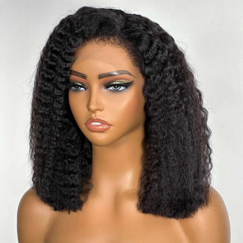 13x4 Lace  Flowy Bohemian Curly Hair With Kinky Edges Wig - Image 4