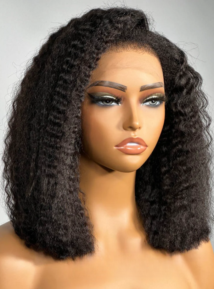 13x4 Lace  Flowy Bohemian Curly Hair With Kinky Edges Wig