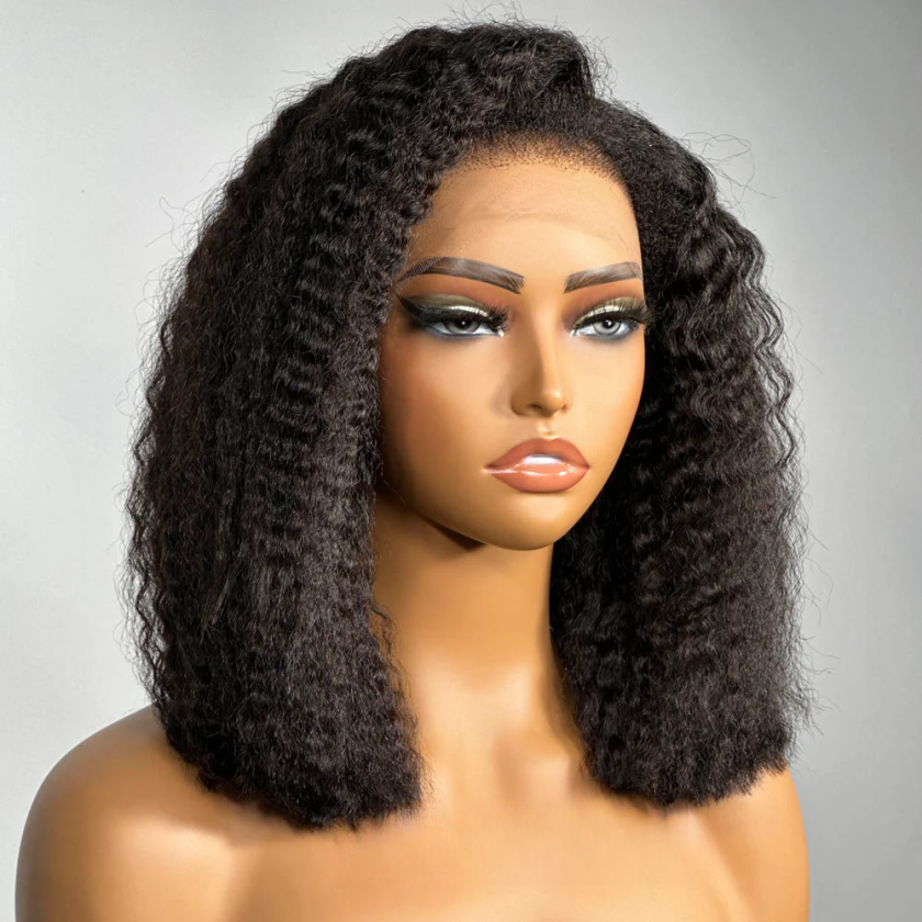 13x4 Lace  Flowy Bohemian Curly Hair With Kinky Edges Wig - Image 3